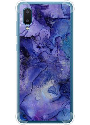 Чохол силіконовий протиударний с посиленими кутами на телефон samsung galaxy a02 a022g мармур 7 "4802sp-2260-58250"