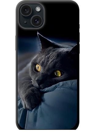 Чохол tpu на телефон iphone 15 plus димчастий кіт "825b-3097-58250"