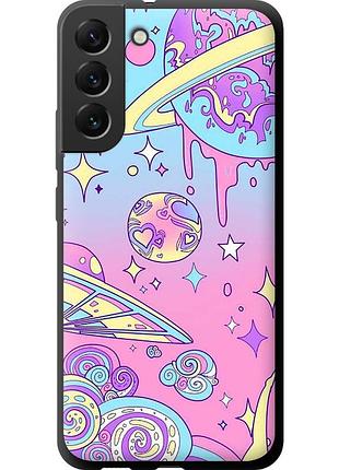 Чехол tpu на телефон samsung galaxy s22 plus розовая галактика "4146b-2495-58250"