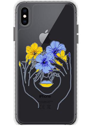 Чехол чехол bumper патриотический на телефон iphone xs max девушка v4 "5276pc-1557-58250"