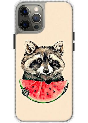 Чехол чехол bumper на телефон iphone 12 pro max енотик с арбузом "4605pc-2054-58250"