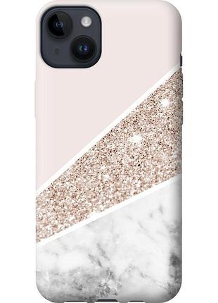 Чехол силиконовый на телефон iphone 14 plus пастельный мрамор "4342u-2645-58250"