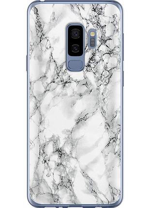 Чехол силиконовый на телефон samsung galaxy s9 plus мрамор белый "4480u-1365-58250"