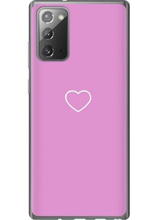 Чехол 2d пластиковый на телефон samsung galaxy note 20 сердце 2 "4863t-2036-58250"