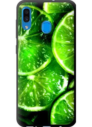 Чехол tpu на телефон samsung galaxy a30 2019 a305f зелёные дольки лимона "852b-1670-58250"