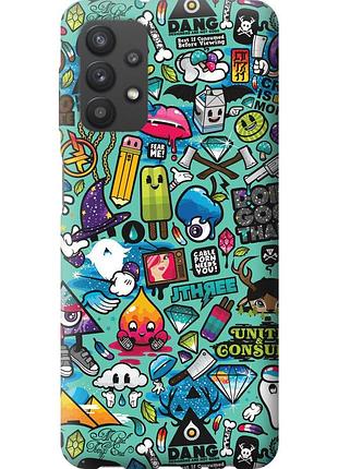 Чохол силіконовий на телефон samsung galaxy a32 a325f стікер бомбінг 1 "693u-2204-58250"