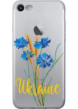 Чехол силиконовый патриотический на телефон iphone 7 ukraine v2 "5445u-336-58250"