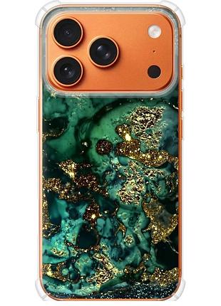 Чохол силіконовий протиударний с посиленими кутами на телефон iphone 17 pro max мармур золото багатство "5419sp-4029-58250"