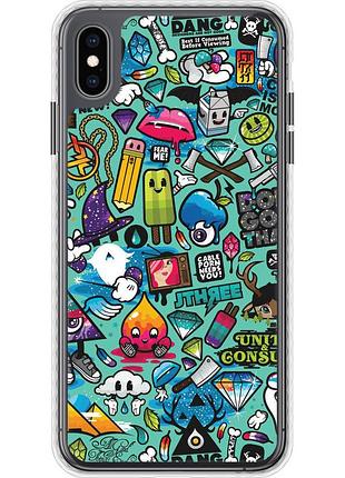 Чехол чехол bumper на телефон iphone xs max стикер бомбинг 1 "693pc-1557-58250"