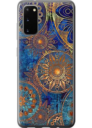 Чехол силиконовый на телефон samsung galaxy s20 золотой узор "678u-1824-58250"
