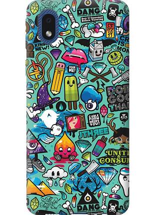 Чехол силиконовый на телефон samsung galaxy a01 core a013f стикер бомбинг 1 "693u-2065-58250"