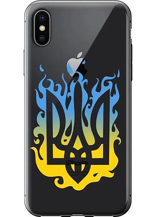 Чехол силиконовый патриотический на телефон iphone x герб v1 "5258u-1050-58250"