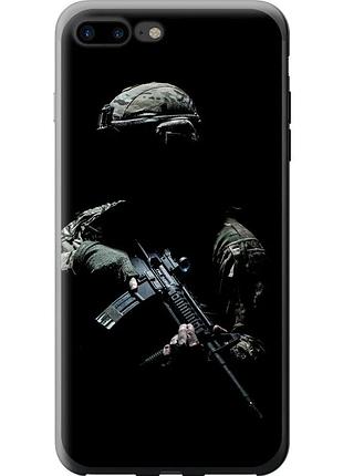 Чехол силиконовый патриотический на телефон iphone 7 plus защитник v3 "5226u-337-58250"
