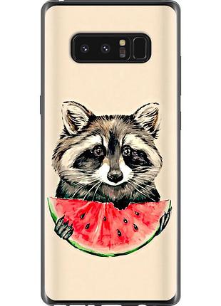 Чехол 2d пластиковый на телефон samsung galaxy note 8 енотик с арбузом "4605t-1020-58250"