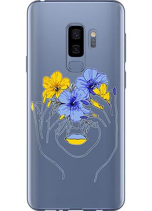 Чохол силіконовий патріотичний на телефон samsung galaxy s9 plus дівчина v4 "5276u-1365-58250"