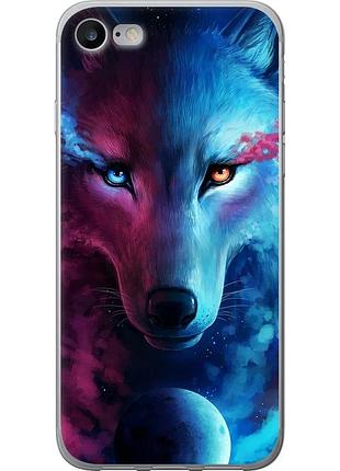 Чехол силиконовый на телефон iphone se 2020 арт-волк "3999u-2013-58250"