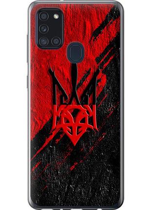 Чехол 2d пластиковый патриотический на телефон samsung galaxy a21s a217f герб v4 "5293t-1943-58250"