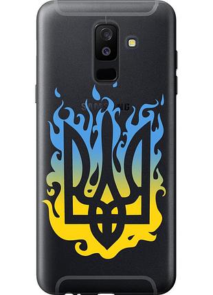Чохол силіконовий патріотичний на телефон samsung galaxy a6 plus 2018 герб v1 "5258u-1495-58250"
