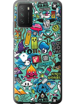 Чохол 2d пластиковий на телефон xiaomi poco m3 стікер бомбінг 1 "693t-2200-58250"