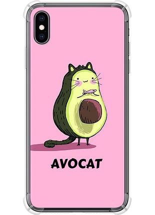 Чехол силикон с усиленными углами на телефон iphone xs max avocat "4270sp-1557-58250"