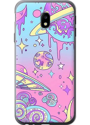 Чехол силиконовый на телефон samsung galaxy j3 (2017) розовая галактика "4146u-650-58250"