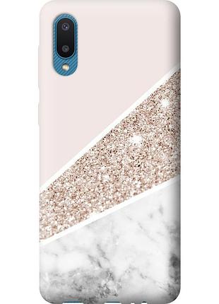 Чохол 2d пластиковий на телефон samsung galaxy a02 a022g пастельний мармур "4342t-2260-58250"