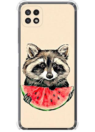 Чехол силикон с усиленными углами на телефон samsung galaxy a22 5g a226b енотик с арбузом "4605sp-2581-58250"