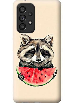 Чохол силіконовий на телефон samsung galaxy a53 a536e єнотик з кавуном "4605u-2585-58250"
