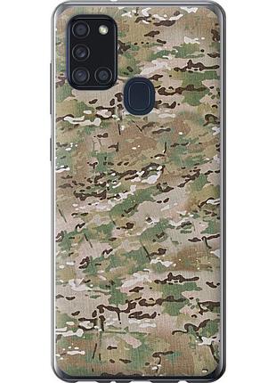 Чохол 2d пластиковий на телефон samsung galaxy a21s a217f камуфляж v5 "1201t-1943-58250"