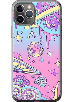Чохол 2d пластиковий на телефон iphone 11 pro рожева галактика "4146t-1788-58250"