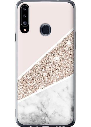 Чехол силиконовый на телефон samsung galaxy a20s a207f пастельный мрамор "4342u-1775-58250"