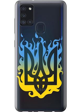Чехол 2d пластиковый патриотический на телефон samsung galaxy a21s a217f герб v1 "5258t-1943-58250"