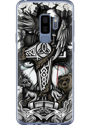 Чехол силиконовый на телефон samsung galaxy s9 plus тату викинг "4098u-1365-58250"