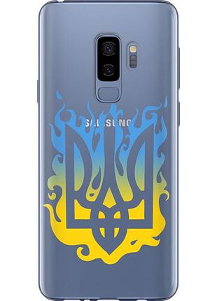 Чохол силіконовий патріотичний на телефон samsung galaxy s9 plus герб v1 "5258u-1365-58250"