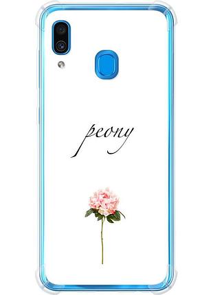 Чохол силіконовий протиударний с посиленими кутами на телефон samsung galaxy a30 2019 a305f півонія "4366sp-1670-58250"