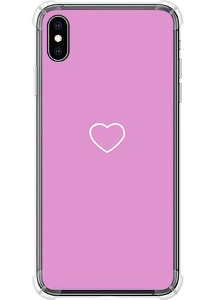 Чехол силикон с усиленными углами на телефон iphone xs max сердце 2 "4863sp-1557-58250"