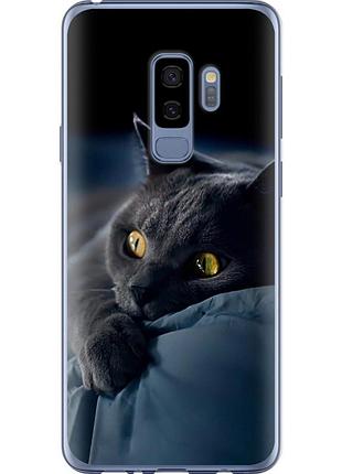 Чехол силиконовый на телефон samsung galaxy s9 plus дымчатый кот "825u-1365-58250"