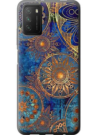 Чохол 2d пластиковий на телефон xiaomi poco m3 золотий візерунок "678t-2200-58250"