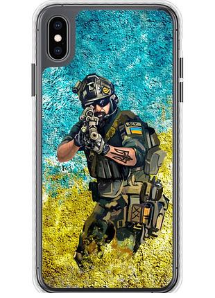 Чохол чохол bumper патріотичний на телефон iphone xs max воїн зсу "5311pc-1557-58250"