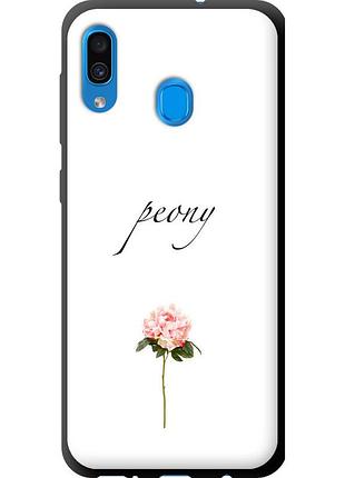 Чехол tpu на телефон samsung galaxy a30 2019 a305f пион "4366b-1670-58250"