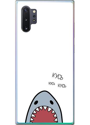 Чехол 2d пластиковый на телефон samsung galaxy note 10 plus акула "4870t-1756-58250"
