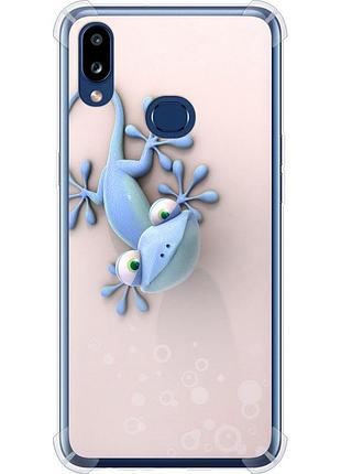 Чохол силіконовий протиударний с посиленими кутами на телефон samsung galaxy a10s a107f гекончик "1094sp-1776-58250"
