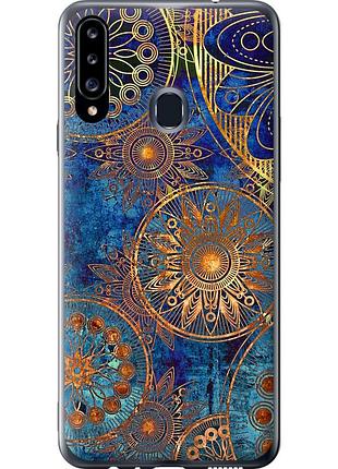 Чохол 2d пластиковий на телефон samsung galaxy a20s a207f золотий візерунок "678t-1775-58250"