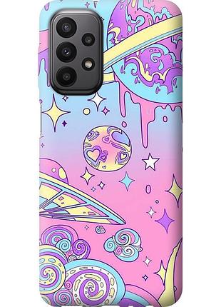 Чехол силиконовый на телефон samsung galaxy a23 a235f розовая галактика "4146u-2587-58250"