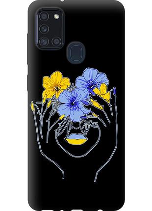 Чехол tpu патриотический на телефон samsung galaxy a21s a217f девушка v4 "5276b-1943-58250"