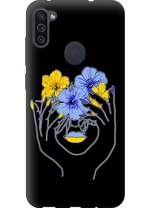 Чехол tpu патриотический на телефон samsung galaxy m11 m115f девушка v4 "5276b-1905-58250"
