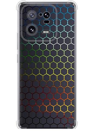 Чохол силіконовий протиударний с посиленими кутами на телефон xiaomi 13 pro соти, які переливаються "498sp-2959-58250"