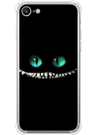 Чехол силикон с усиленными углами на телефон iphone 7 чеширский кот "689sp-336-58250"