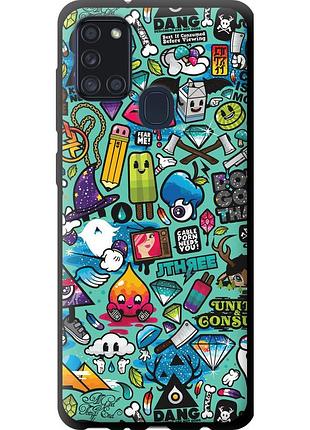 Чехол tpu на телефон samsung galaxy a21s a217f стикер бомбинг 1 "693b-1943-58250"