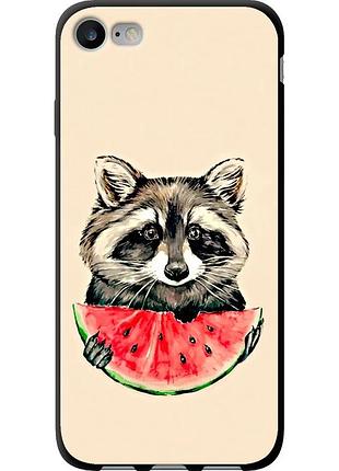 Чехол tpu на телефон iphone 7 енотик с арбузом "4605b-336-58250"